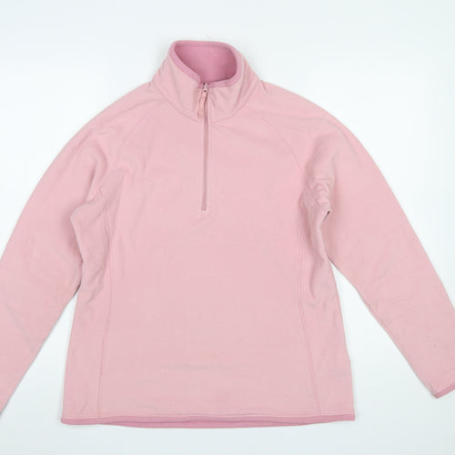 Mountain Warehouse Women's Pink Fleece 1/2 Zip Pullover UK 14