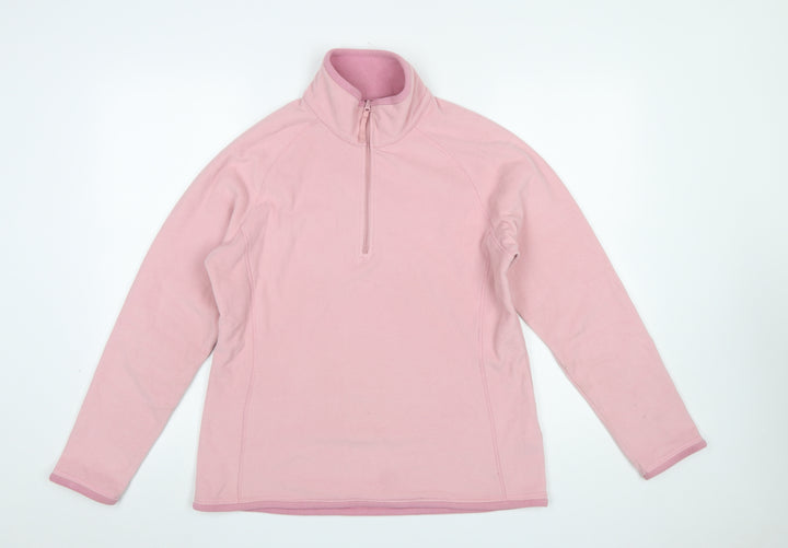 Mountain Warehouse Women's Pink Fleece 1/2 Zip Pullover UK 14
