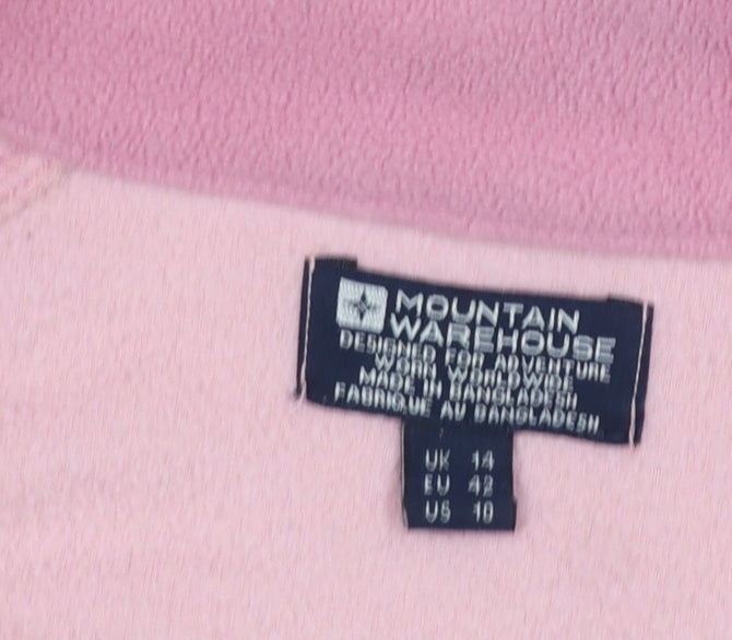Mountain Warehouse Women's Pink Fleece 1/2 Zip Pullover UK 14