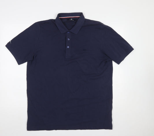 Rivet & Denim Men's Blue XL Cotton Short Sleeve Polo Shirt
