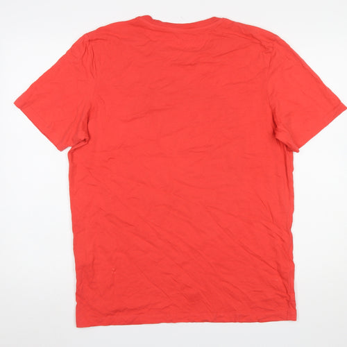 Jack & Jones Core Red Graphic Print Men's Cotton T-Shirt Size M