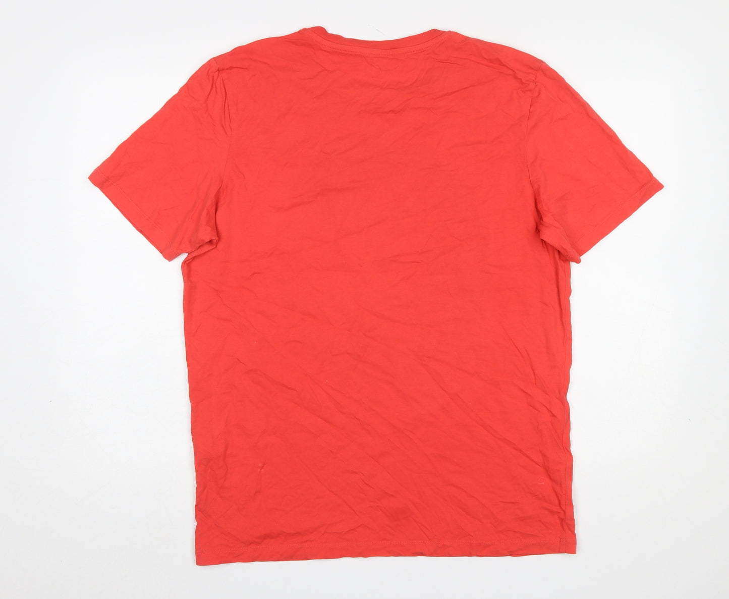 Jack & Jones Core Red Graphic Print Men's Cotton T-Shirt Size M