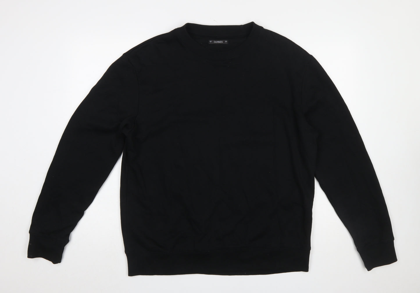 Dunnes Mens Black L Pullover Crew Neck Sweatshirt