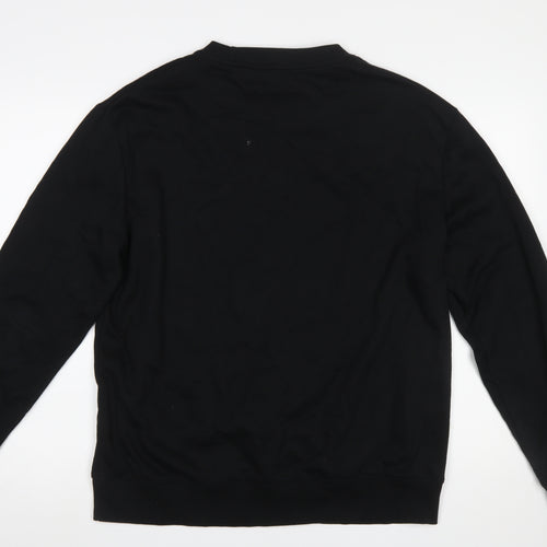 Dunnes Mens Black L Pullover Crew Neck Sweatshirt