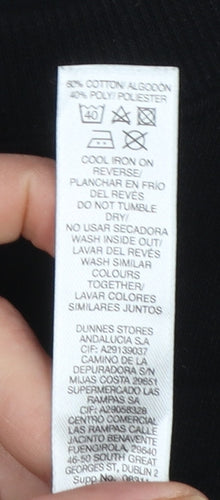 Dunnes Mens Black L Pullover Crew Neck Sweatshirt