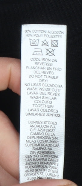 Dunnes Mens Black L Pullover Crew Neck Sweatshirt