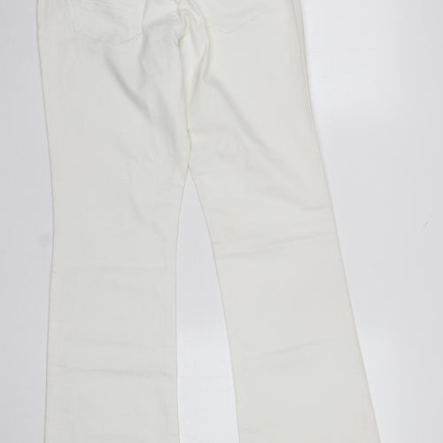 ICHI Women's White Straight Leg Jeans Size 32 Cotton Denim