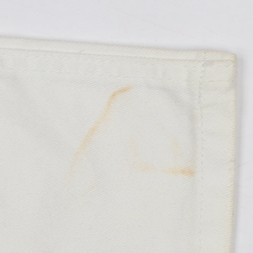 ICHI Women's White Straight Leg Jeans Size 32 Cotton Denim