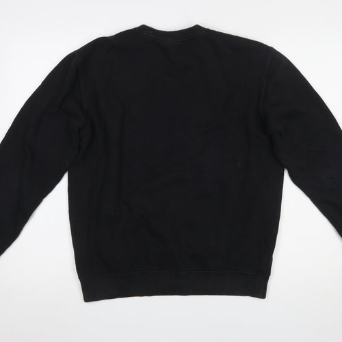Champion Men's Black Medium Pullover Sweatshirt Crew Neck Logo Fleece