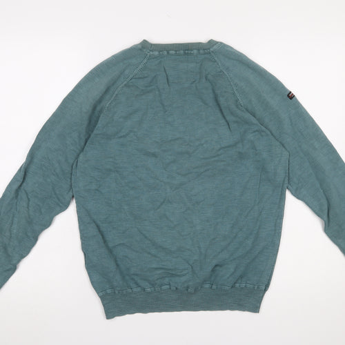 Superdry Men’s Green Cotton Crew Neck Pullover Sweatshirt M