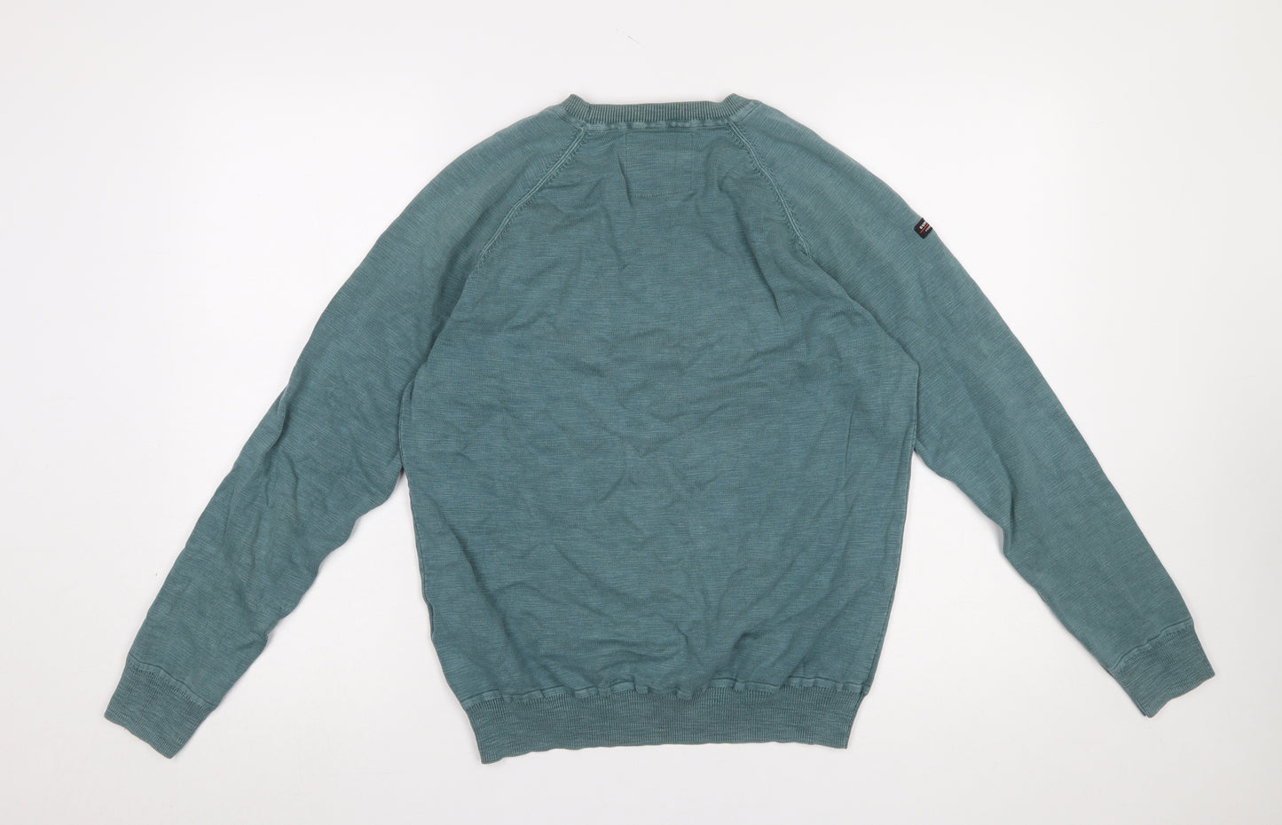 Superdry Men’s Green Cotton Crew Neck Pullover Sweatshirt M