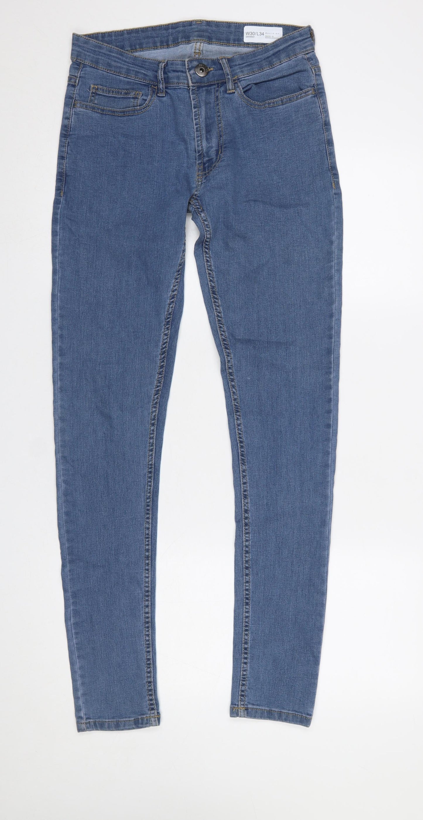 Denim Co. Women Blue Skinny Jeans Size 12 W30 L34