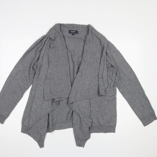 Maine New England Women’s Grey Knit Open Cardigan Size 16