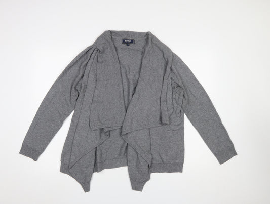 Maine New England Women’s Grey Knit Open Cardigan Size 16