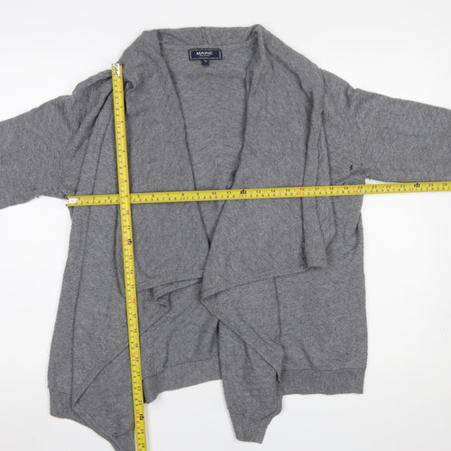 Maine New England Women’s Grey Knit Open Cardigan Size 16