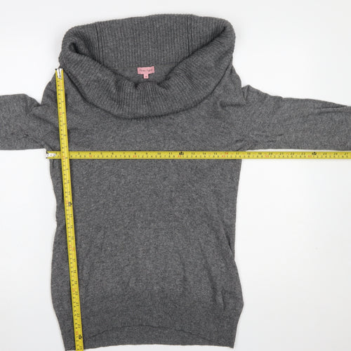 Phase Eight Women's Grey Cowl Neck Long Sleeve Jumper Size 14