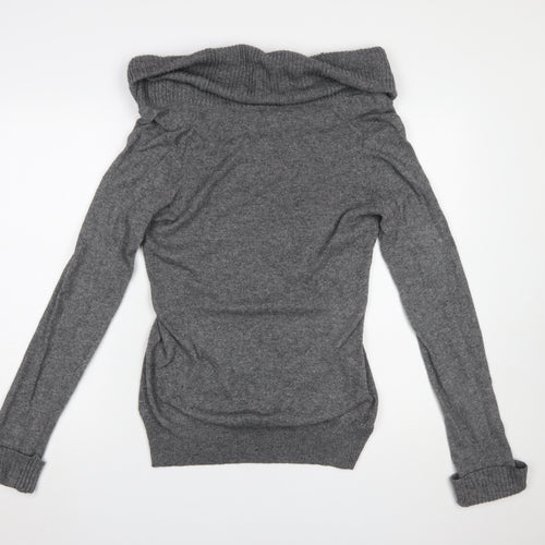 Phase Eight Women's Grey Cowl Neck Long Sleeve Jumper Size 14