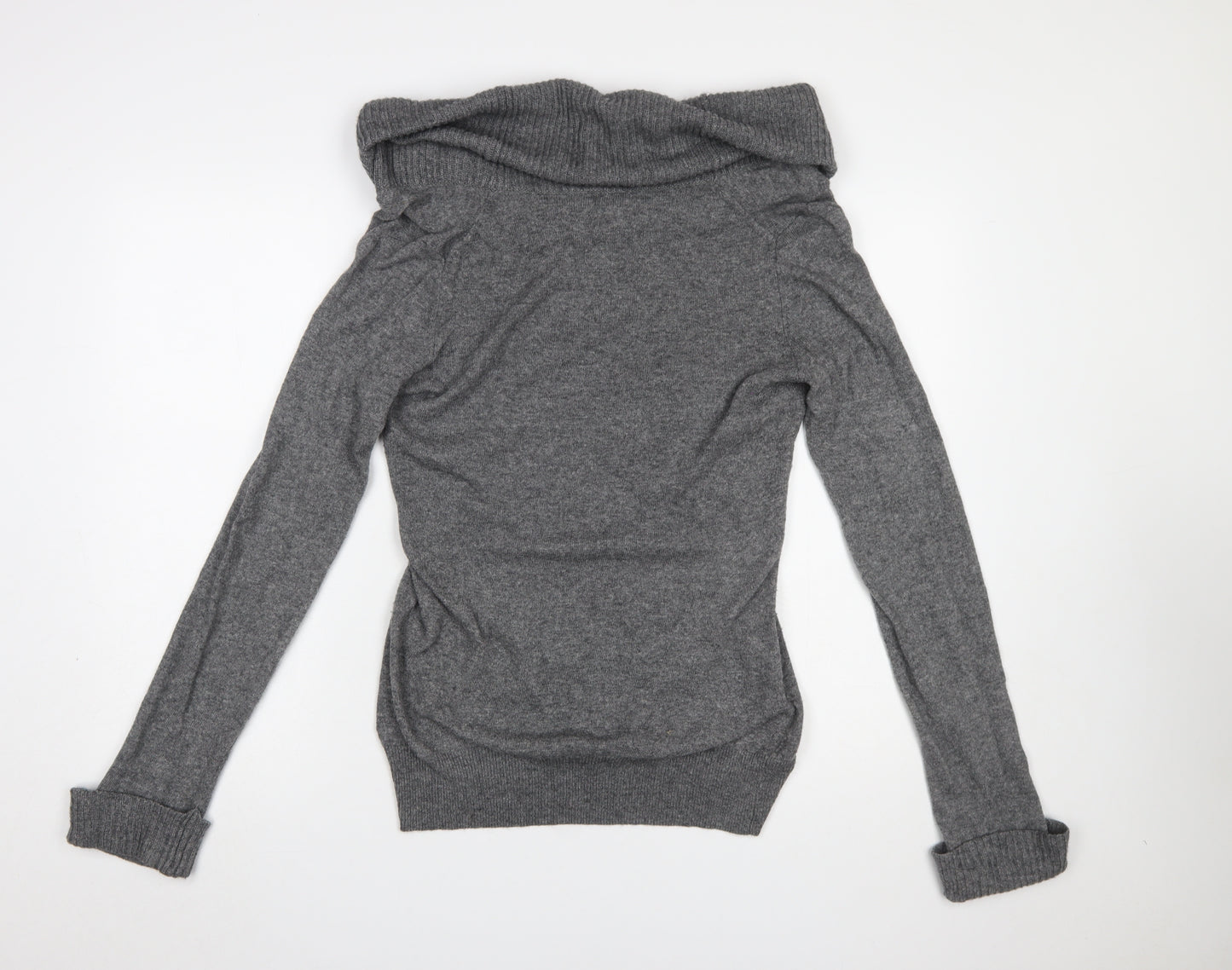 Phase Eight Women's Grey Cowl Neck Long Sleeve Jumper Size 14