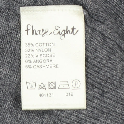 Phase Eight Women's Grey Cowl Neck Long Sleeve Jumper Size 14