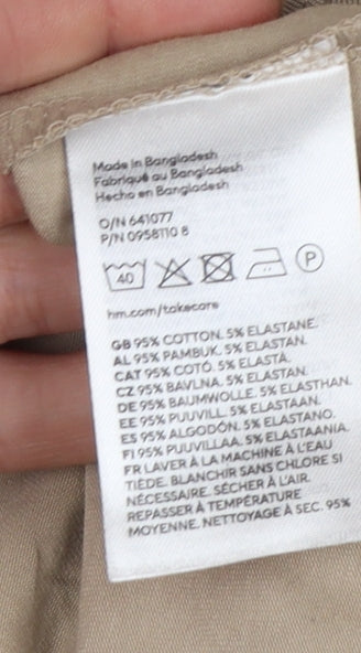 H&M MAMA Women Beige Long Sleeve Basic Maternity T-Shirt Size 16