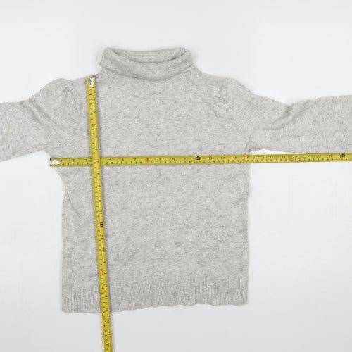 Laura Ashley Womens Grey Roll Neck Jumper UK 8 Long Sleeve Lightweight Knit