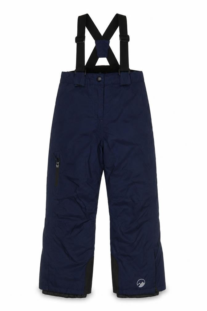 Front view of Crivit boys’ blue 9-10 years waterproof insulated snow pants