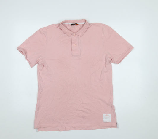 Sundek Men’s Pink Cotton Stretch Polo Shirt M Short Sleeve