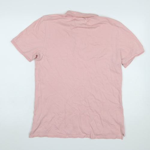 Sundek Men’s Pink Cotton Stretch Polo Shirt M Short Sleeve