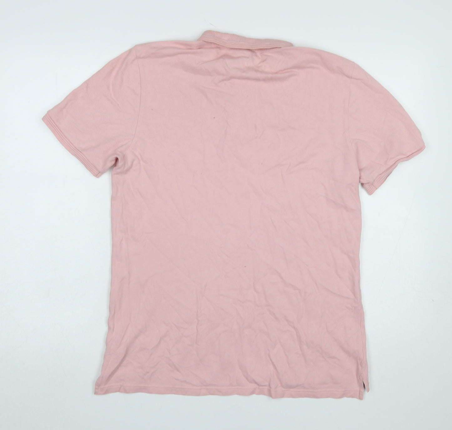Sundek Men’s Pink Cotton Stretch Polo Shirt M Short Sleeve