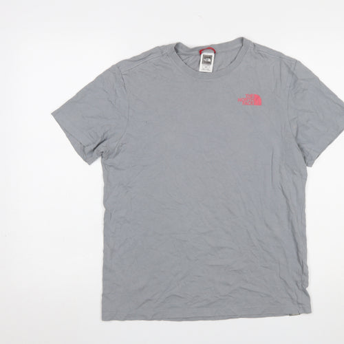 The North Face Men's Grey Graphic Logo T-Shirt Size S Outdoor Cotton