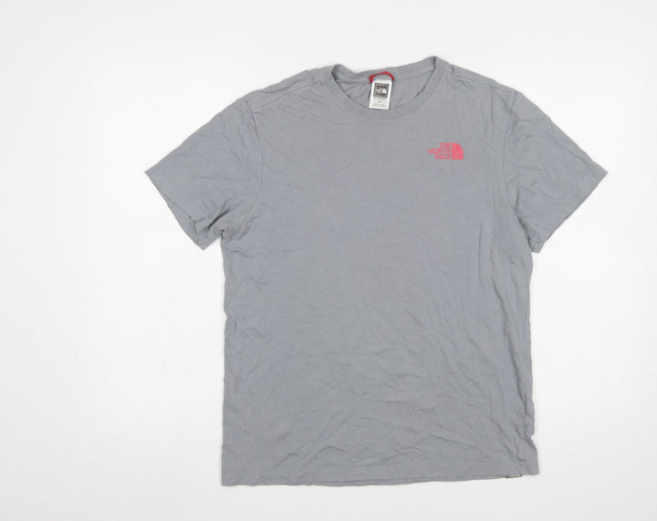 The North Face Men's Grey Graphic Logo T-Shirt Size S Outdoor Cotton