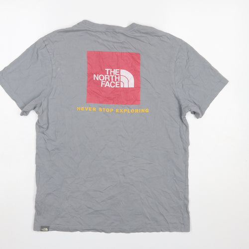The North Face Men's Grey Graphic Logo T-Shirt Size S Outdoor Cotton