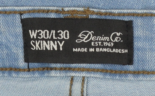 Denim Co. Men's Blue Skinny Jeans W30 L30 Slim Fit Denim