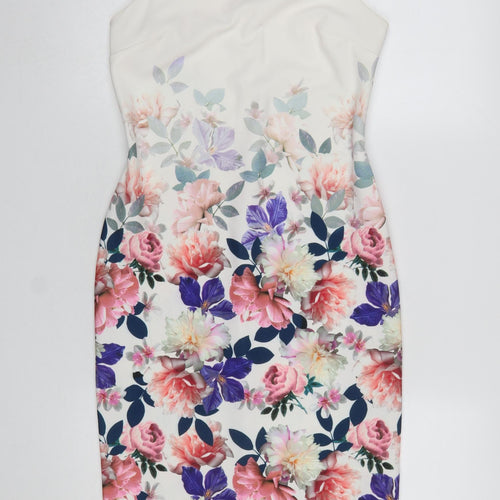 New Look Women’s Multicoloured Floral Bodycon Dress Size 12