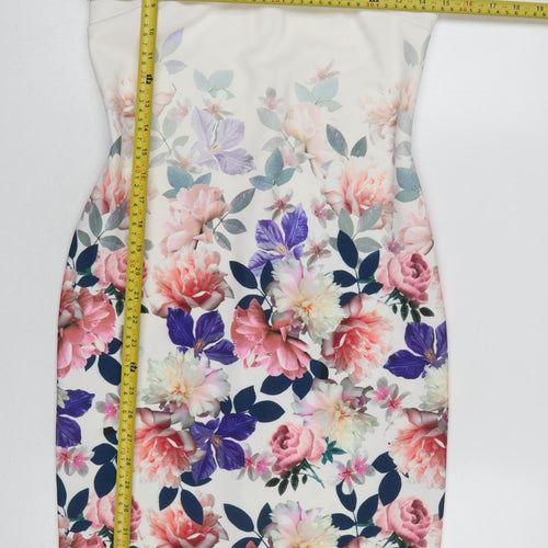 New Look Women’s Multicoloured Floral Bodycon Dress Size 12