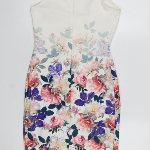New Look Women’s Multicoloured Floral Bodycon Dress Size 12