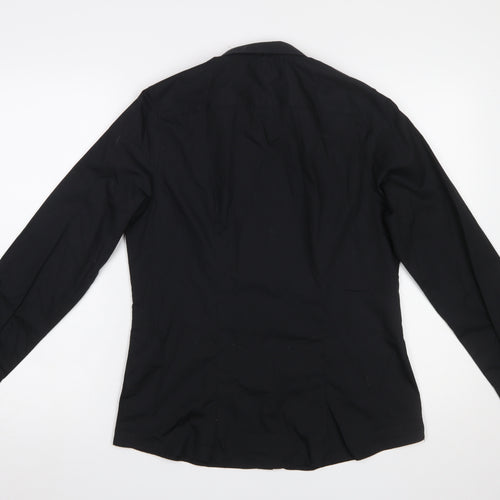 Dunnes Stores Women’s Black Long Sleeve Button-Up Shirt Size 10