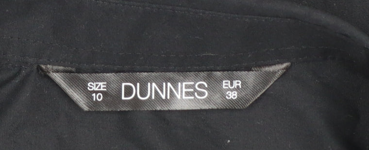 Dunnes Stores Women’s Black Long Sleeve Button-Up Shirt Size 10