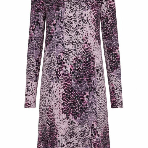 Marella Women Purple Multicoloured Long Sleeve Shift Dress Size M