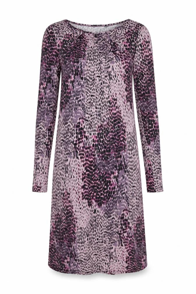 Marella Women Purple Multicoloured Long Sleeve Shift Dress Size M