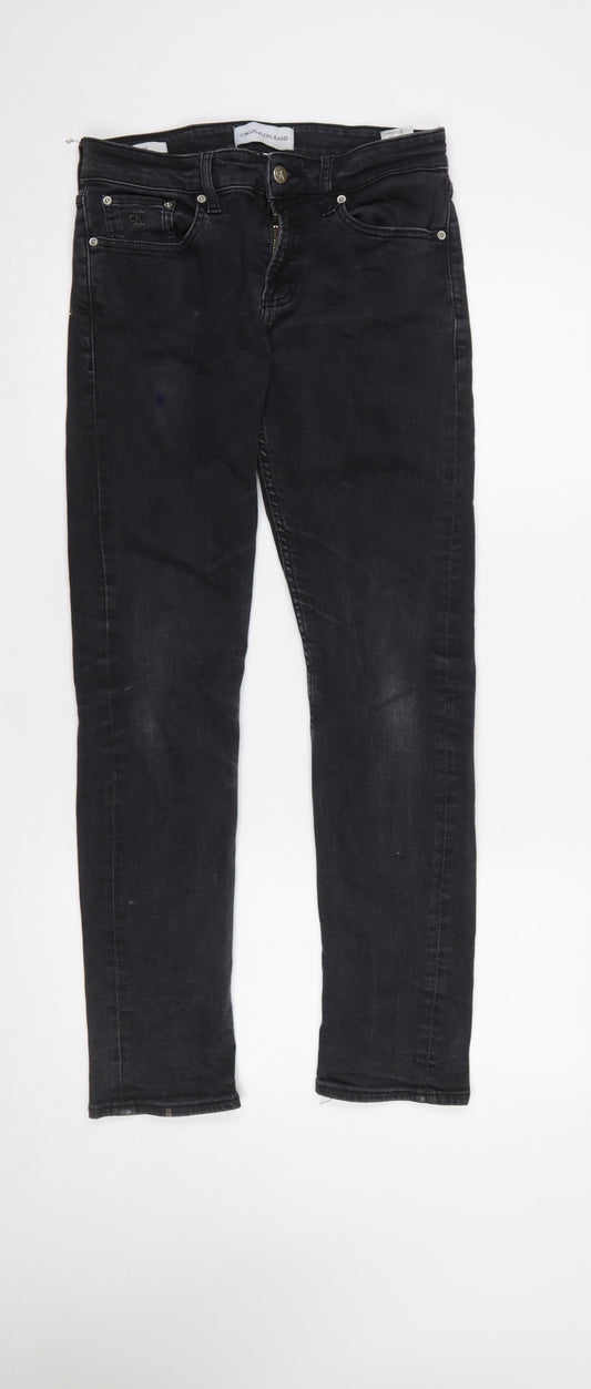 Calvin Klein Jeans Black Slim Fit Men's Denim W28 L32