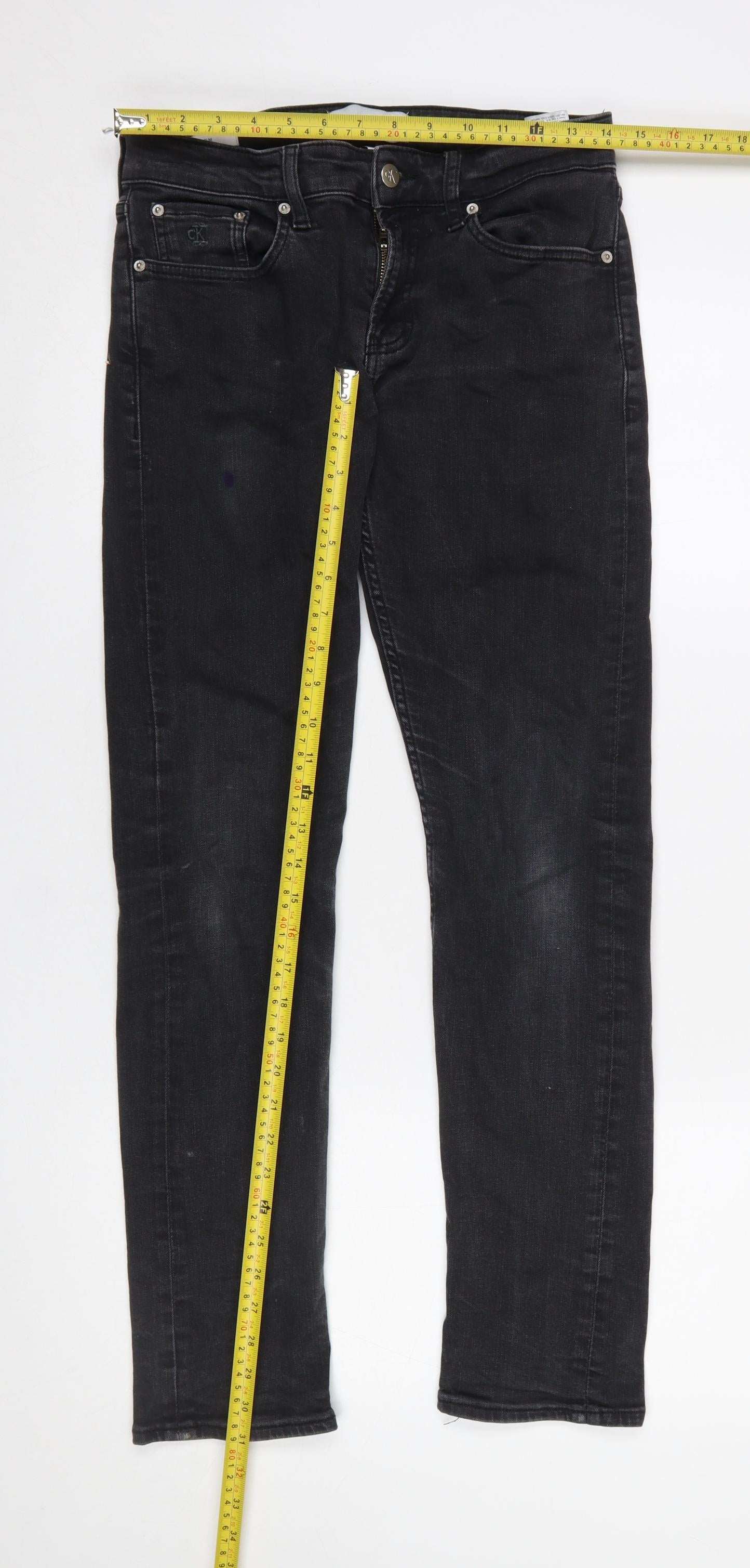 Calvin Klein Jeans Black Slim Fit Men's Denim W28 L32