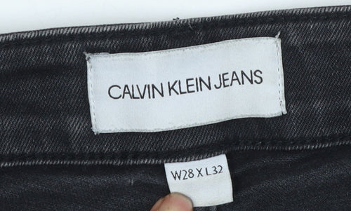Calvin Klein Jeans Black Slim Fit Men's Denim W28 L32