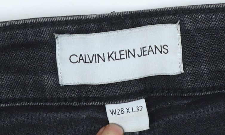 Calvin Klein Jeans Black Slim Fit Men's Denim W28 L32