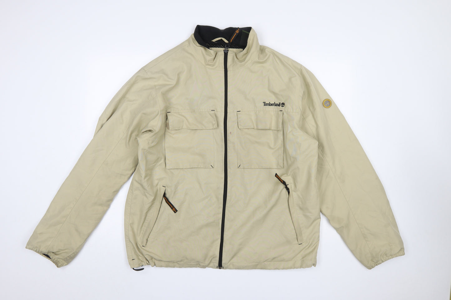 Timberland Mens Beige Weathergear Jacket L Full Zip Outdoor Casual