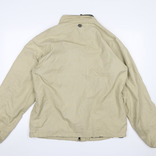 Timberland Mens Beige Weathergear Jacket L Full Zip Outdoor Casual