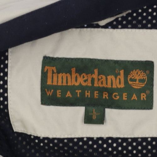 Timberland Mens Beige Weathergear Jacket L Full Zip Outdoor Casual