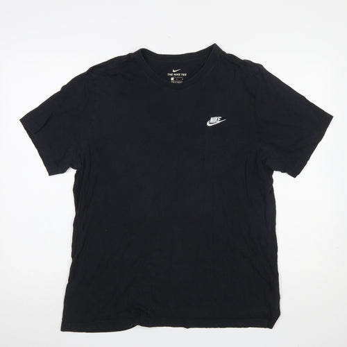 Nike Men's Black L Crew Neck Short Sleeve Cotton T-Shirt