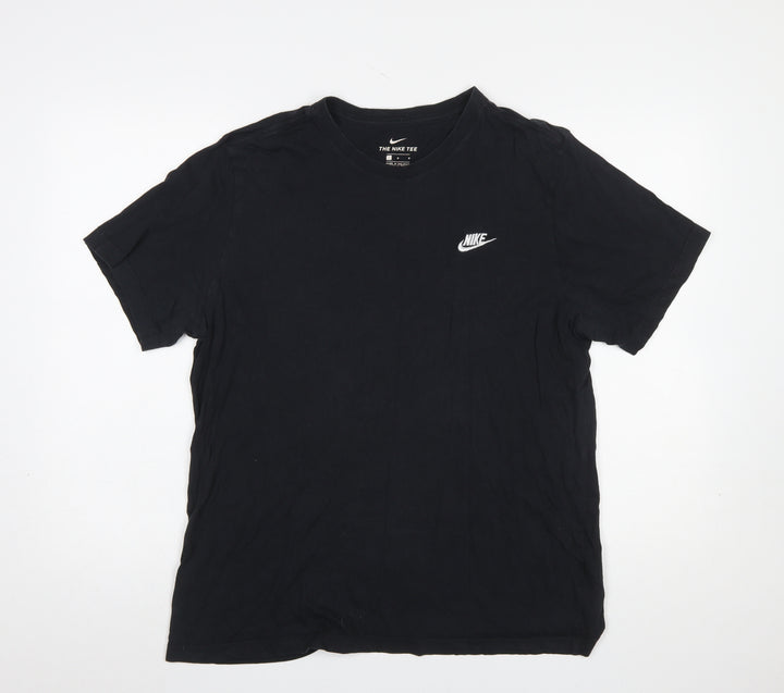 Nike Men's Black L Crew Neck Short Sleeve Cotton T-Shirt