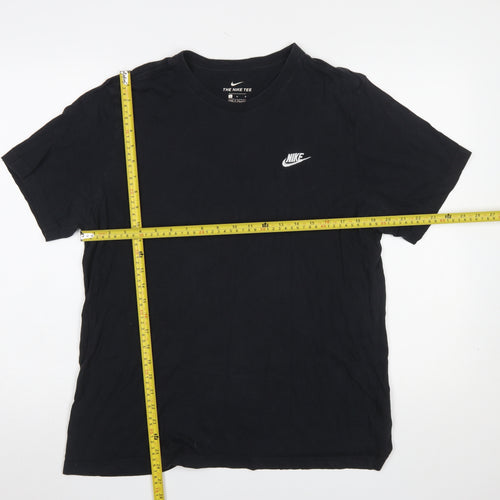 Nike Men's Black L Crew Neck Short Sleeve Cotton T-Shirt